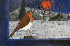 A Robin and the Lunar Eclipse