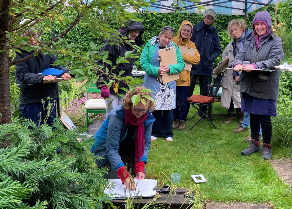 Kittie teaching at Fen Ditton gallery, image credit Lotte Attwood