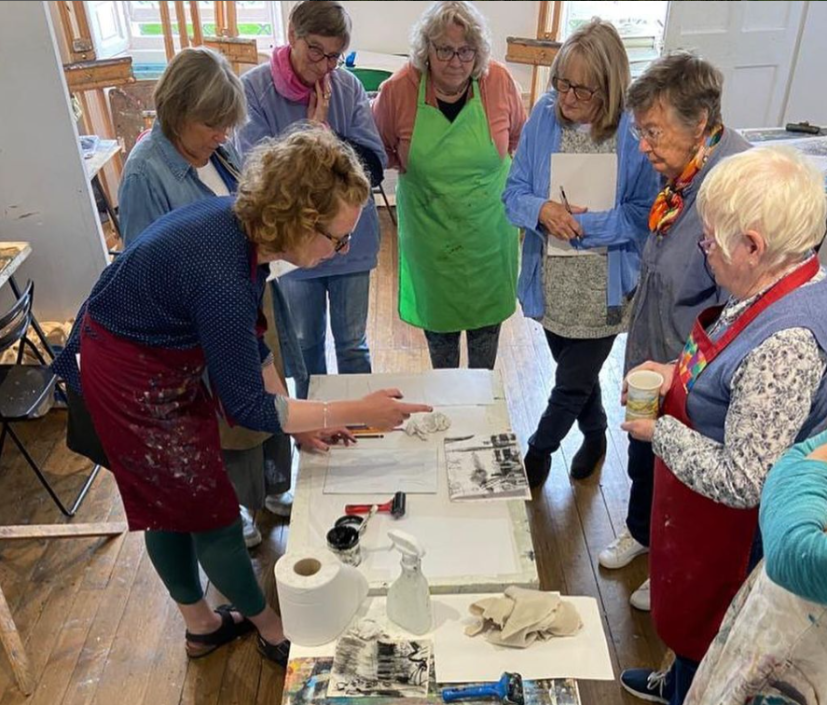 Kittie teaching at Paintbox Art School